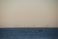 Offshore wind farm and boat